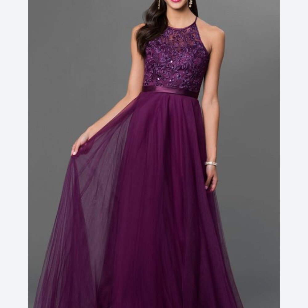 Morilee by Madeline Gardner Eggplant Gown size 14